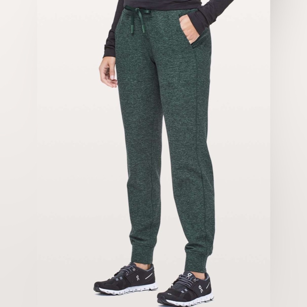 Lululemon Ready to Rulu Jogger Pants Size 10 Heather Green Jasper